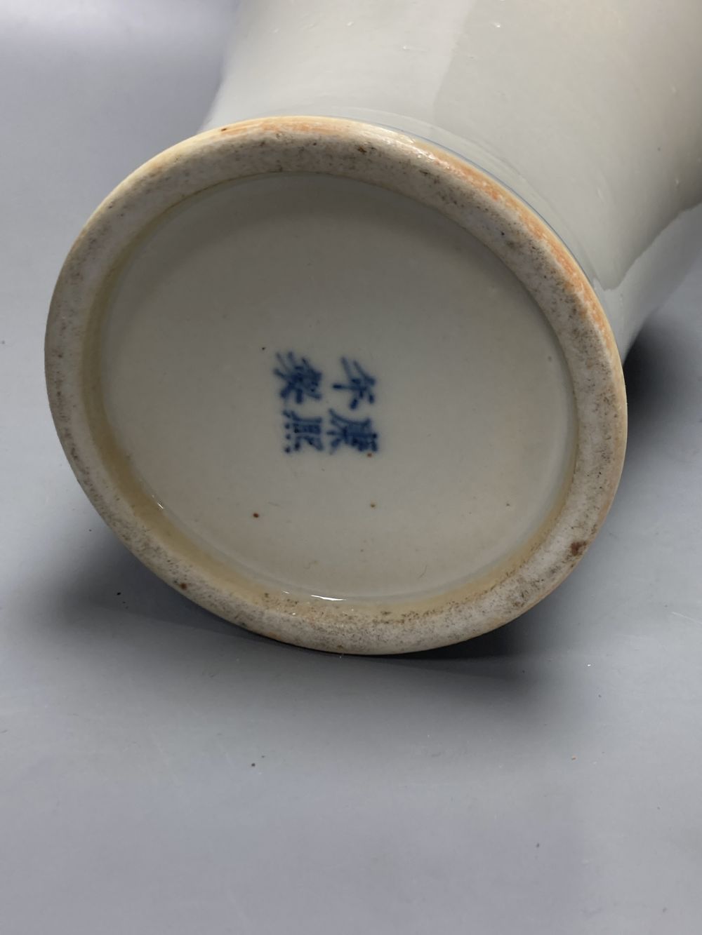 A Chinese blue and white figural vase, height 30cm